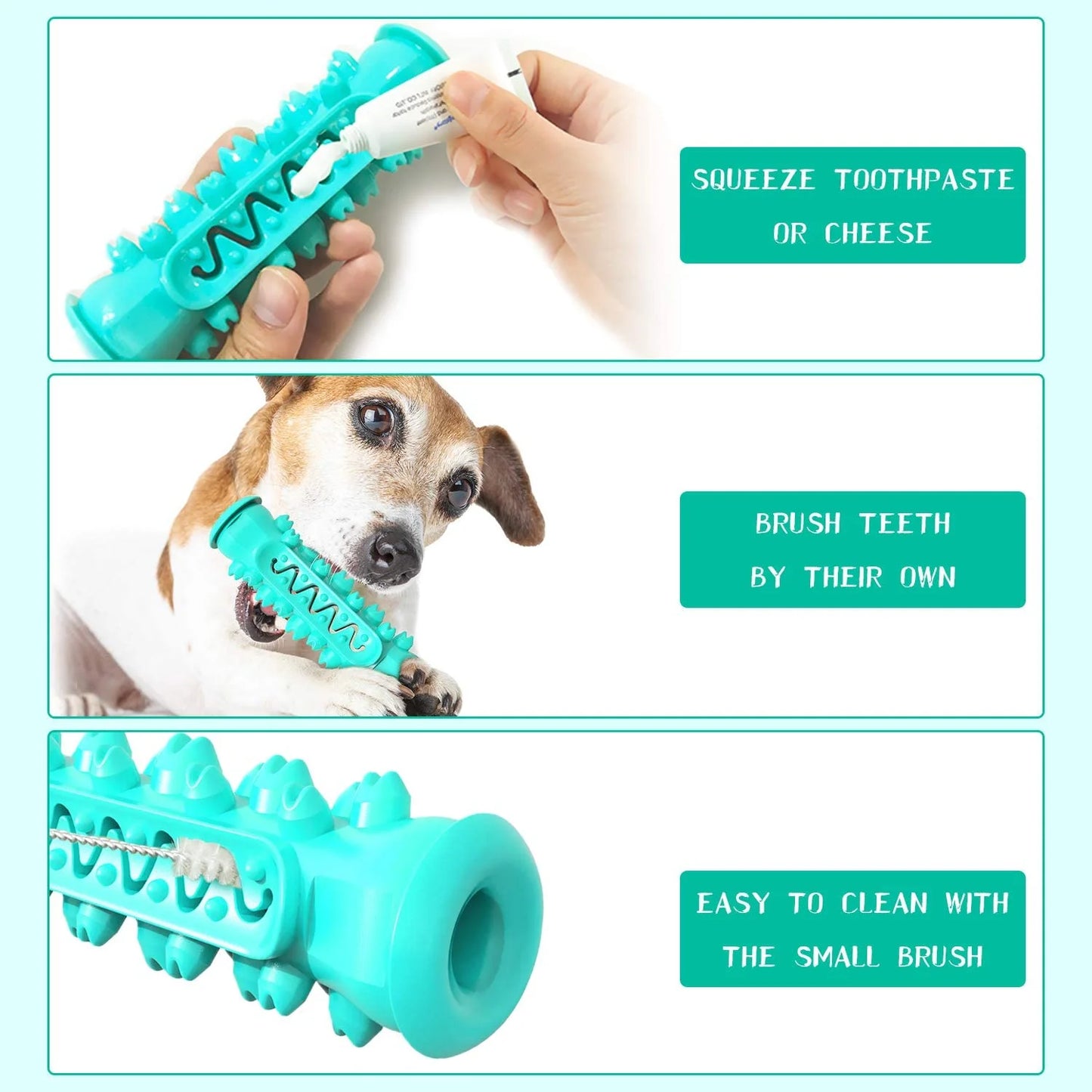 Dog Chew Toys Toothbrush Dog Toys for Aggressive Chewers Large Breed for Dogs Xmas Gift Doggy Brushing Stick Extremely Durable for 25-70 LBS Medium Large Dogs