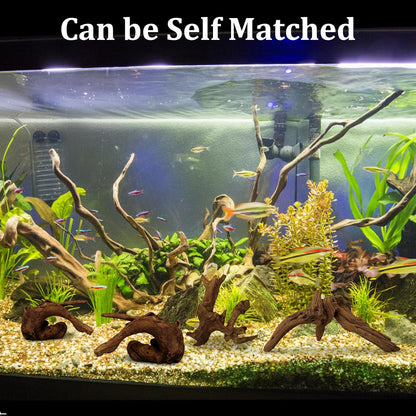 4PCS Driftwood for Aquarium, 1.96''-5.91'' Aquarium Driftwood, Fish Tank Driftwood, Ideal for Fish Tanks, Freshwater Aquariums, Terrariums（Random Style）