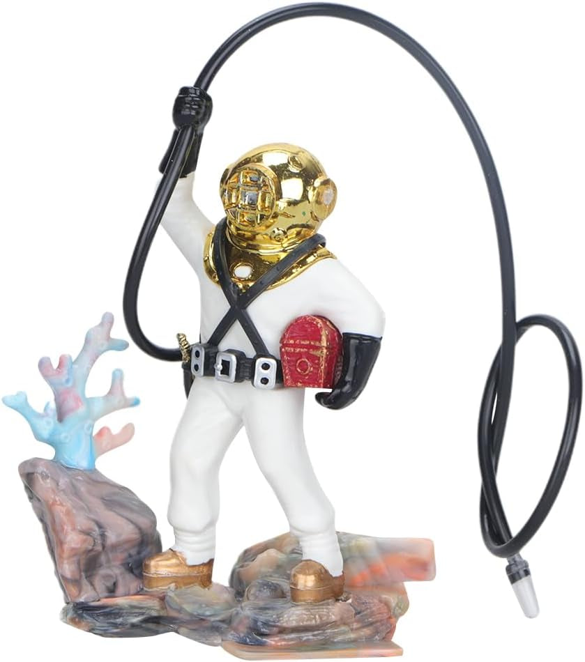 Aquarium Decorations Diver with Hose Live Action Aerating Aquarium Ornament Fish Tank Decoration Aquarium Ornament