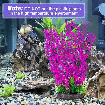 Aquarium Plastic Plants Aquarium Decor Artificial Fish Tank Plants,Tall Fish Tank Decorations, Extra Large Aquarium Plant 20.4-Inch Tall,1Pcs