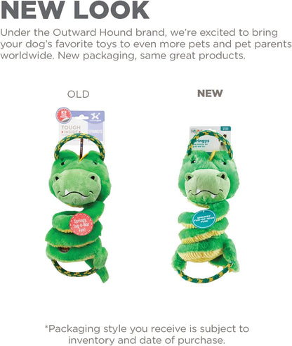 Charming Pet Springys Gator Plush Dog Tug Toy