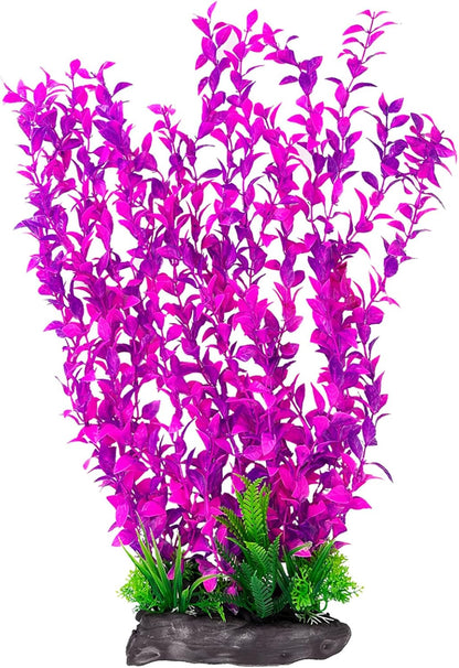 Aquarium Plastic Plants Aquarium Decor Artificial Fish Tank Plants,Tall Fish Tank Decorations, Extra Large Aquarium Plant 20.4-Inch Tall,1Pcs