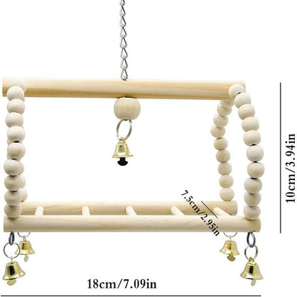 7 Packs Bird Parrot Swing Chewing Toys-Hanging Bell Bird Cage Playing Toys | Hanging Rope and Clip Design, Suitable for Small Parakeets, Cockatiels, Conures, Finches,Budgie,Macaws, Parrots, Love Birds