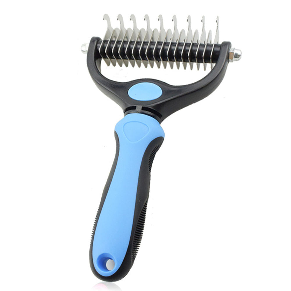Pet Shedding Brush Grooming 2 Sided Undercoat Dog Cat Comb Tool Pets NEW