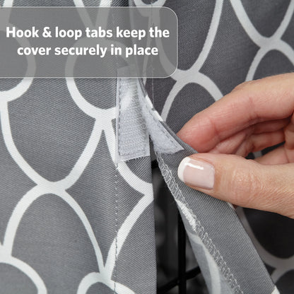 Dog Crate Cover, Gray Geometric Pattern, 48"