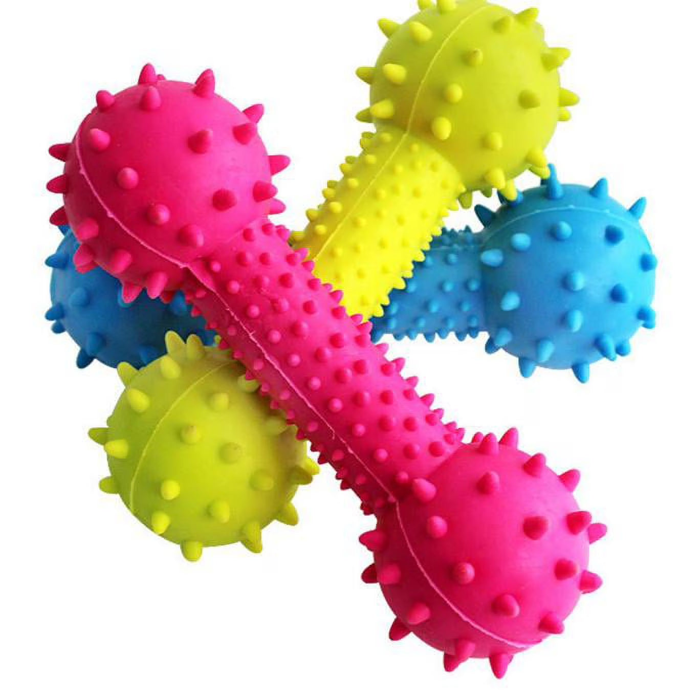 Pets Puppy and Dog Toothbrush Dental Chew Toy Bone, Teeth Cleaning, Teething, Soft Flexible Durable Rubber Dog Toys, Small Treat Holder, Puppy and Small Breeds