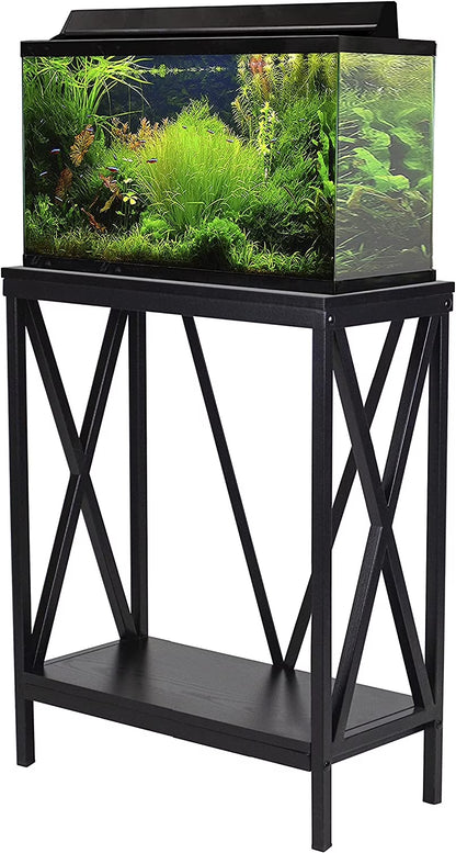 20 Gallon Wood + Metal Aquarium Stand