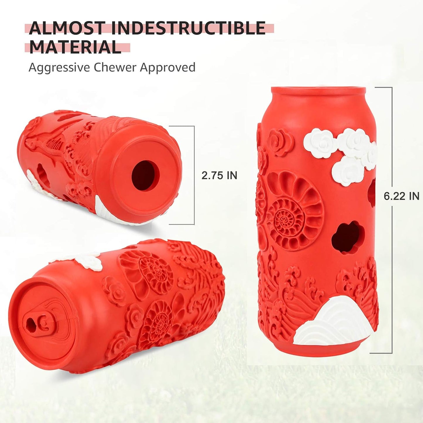 Dog Toys for Aggressive Chewers Large Breed, Indestructible Dog Chew Toys for Large Medium Dog, Interactive Chew Toy for Dogs, Pineapple Taste Tough Dog Dental Teeth Cleaning Chew Toy