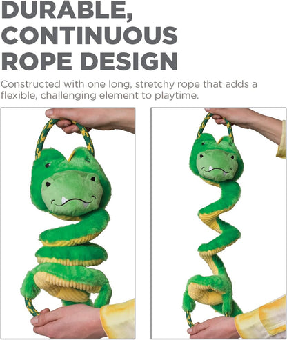 Charming Pet Springys Gator Plush Dog Tug Toy