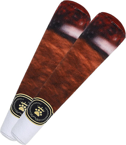 2 Pack Dog Cigar Toy, Funny Dog Toy , Plush Squeaky Dog Toy, Cool & Cute Dog Toy, Aggressive Chewers Stuffed Dog Toy, Parody Dog Toy, Unique Birthday Gift for Puppy, Small, Middle, Big Dogs
