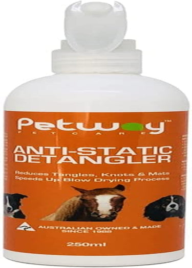 Petcare Dog Anti-Static Detangler Spray –Dematting Spray for Dogs, Cats and Horses, Pet Detangling Anti-Static Spray, Free of Phosphates, Parabens & Enzymes – Tangle Remover - 8.45 Oz