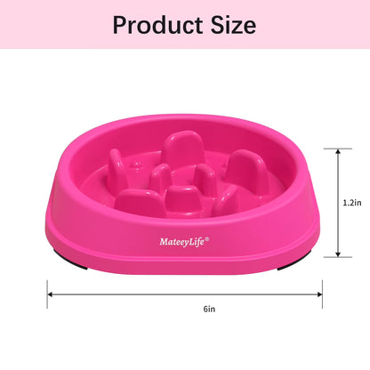 Slow Feeder Dog Bowls, Non Slip Cat Food Bowls, Bloat Stop Maze Pet Dishes, Interactive Feeder for Small Breeds 1 Cup Purple