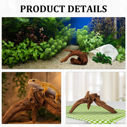 4PCS Driftwood for Aquarium, 1.96''-5.91'' Aquarium Driftwood, Fish Tank Driftwood, Ideal for Fish Tanks, Freshwater Aquariums, Terrariums（Random Style）