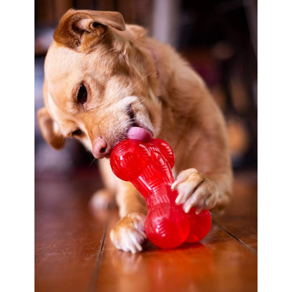 Play Rubber Bones for Dogs – Durable TPR Chew Toy with Treat Hole for Aggressive Chewers, Medium & Large Dogs and Puppies, 6.5 Inch