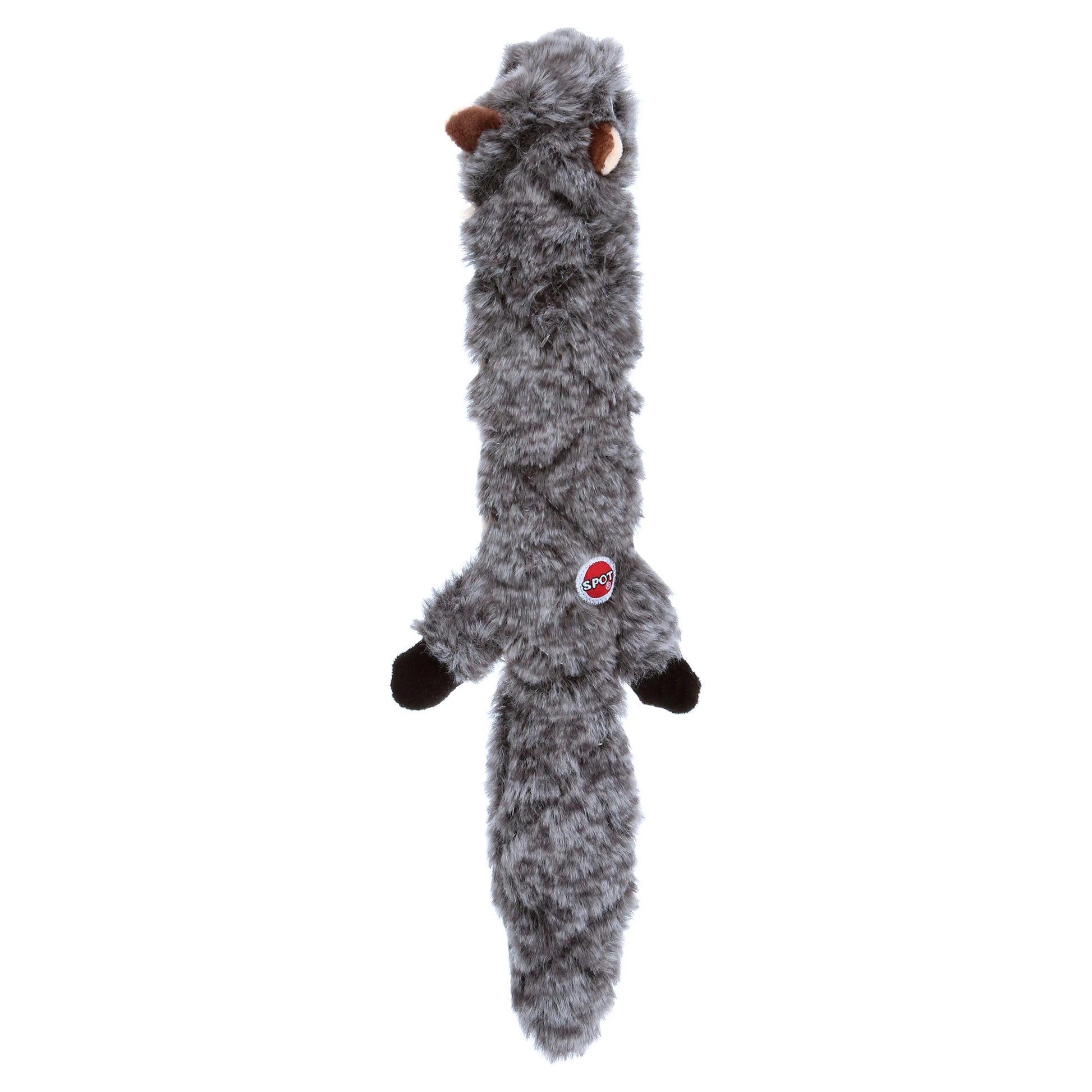 SPOT Skinneeez Extreme Quilted Squirrel Dog Toy, Stuffing Free with 4 Layers of Diamond Stitched Fabric & 2 Squeakers, for Small and Medium Aggressive Chewers, 14In