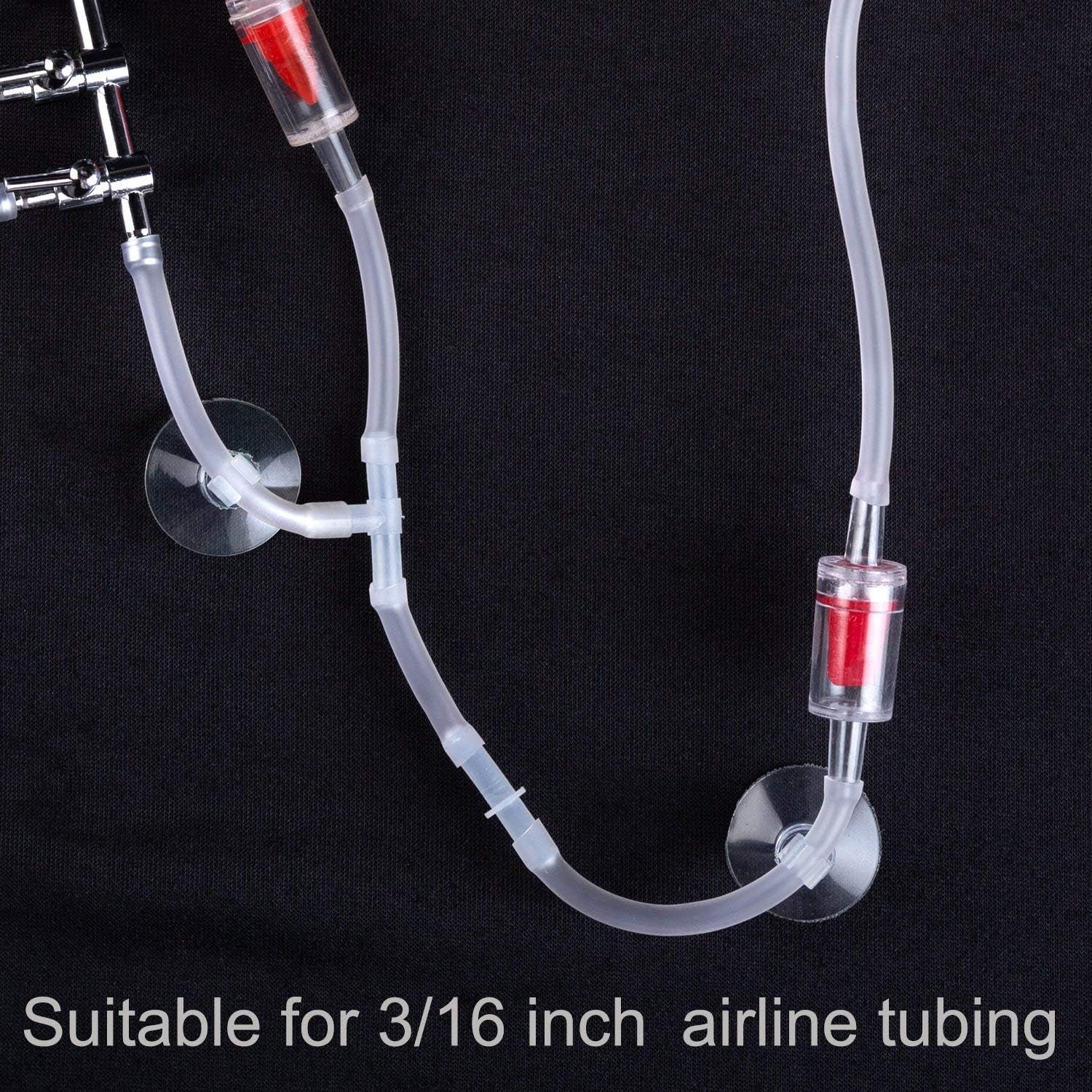 30 Pack Aquarium Suction Cup Clips Airline Tube Holders Clamps Fish Tank Hose Holder Clips for Air Line Tubing 3/16