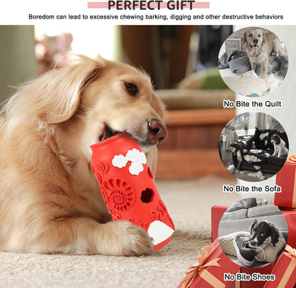 Dog Toys for Aggressive Chewers Large Breed, Indestructible Dog Chew Toys for Large Medium Dog, Interactive Chew Toy for Dogs, Pineapple Taste Tough Dog Dental Teeth Cleaning Chew Toy
