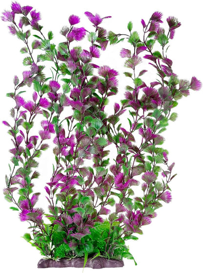 Aquarium Plastic Plants Aquarium Decor Artificial Fish Tank Plants,Tall Fish Tank Decorations, Extra Large Aquarium Plant 20.4-Inch Tall,1Pcs
