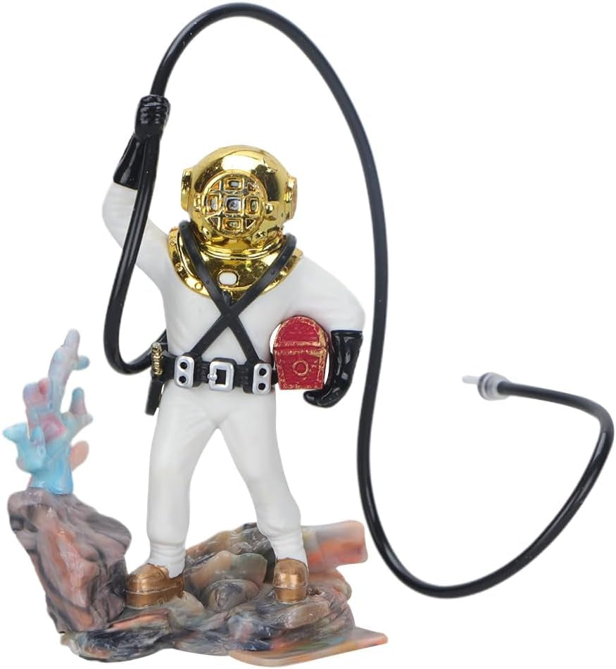 Aquarium Decorations Diver with Hose Live Action Aerating Aquarium Ornament Fish Tank Decoration Aquarium Ornament