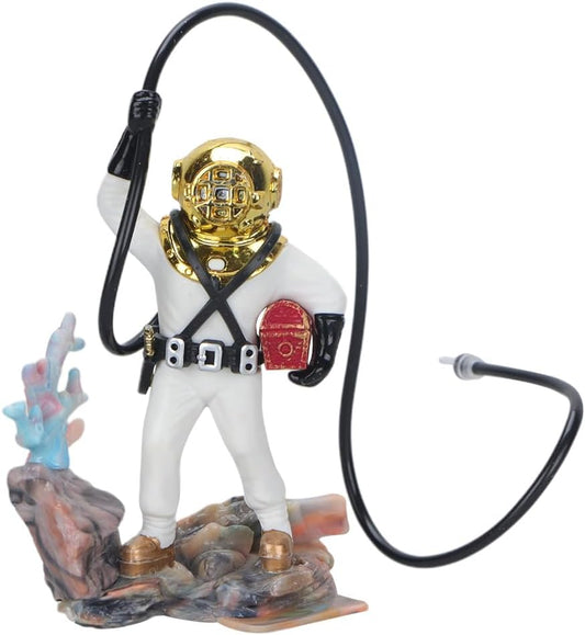 Aquarium Decorations Diver with Hose Live Action Aerating Aquarium Ornament Fish Tank Decoration Aquarium Ornament