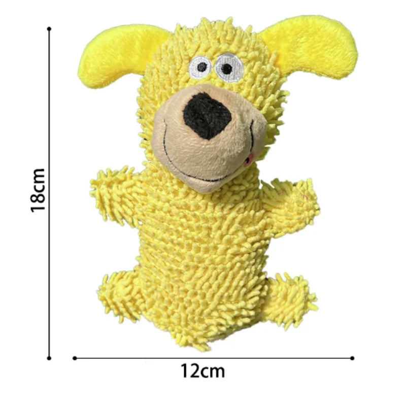 New Durable Pet Dog Plush Toy for Small Breeds - Animal Shape Squeaky Chew Cleaning Toy for Chihuahua Yorkshire Bichon Puppies