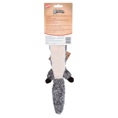 SPOT Skinneeez Extreme Quilted Squirrel Dog Toy, Stuffing Free with 4 Layers of Diamond Stitched Fabric & 2 Squeakers, for Small and Medium Aggressive Chewers, 14In