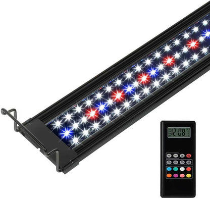 Wireless Remote Full Spectrum Aquarium LED Light Strip - Ultra-Thin Design with Timer & RGB Modes for Fish Tank Plants (48-54INCH)