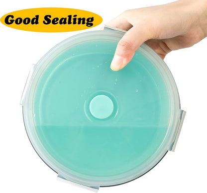 Collapsible Dog Bowls with Lids, 2 Pack Travel Dog Bowls for Small Size Dogs, Silicone Portable Dog Food Bowls Water Cup Cat Bowls Dish for Camping Traveling Walking, 12 Oz 350Ml