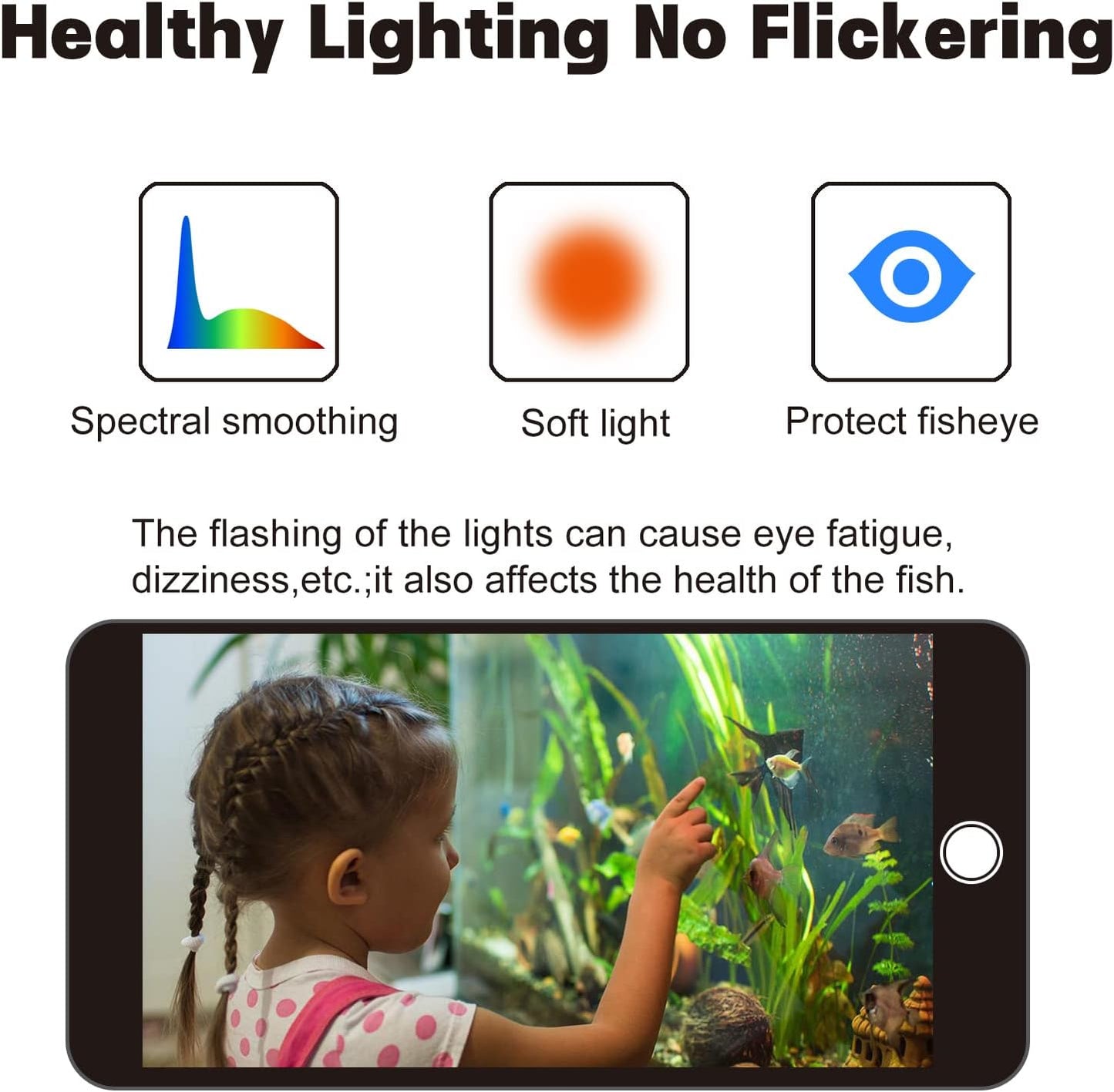 Wireless Remote Full Spectrum Aquarium LED Light Strip - Ultra-Thin Design with Timer & RGB Modes for Fish Tank Plants (48-54INCH)
