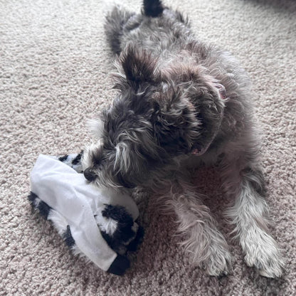 Skinneeez Crinkle Dog Toy, Stuffing-Free Cow Toy with Squeaker for Small Dogs and Puppies,For Moderate Chewers 14 Inch