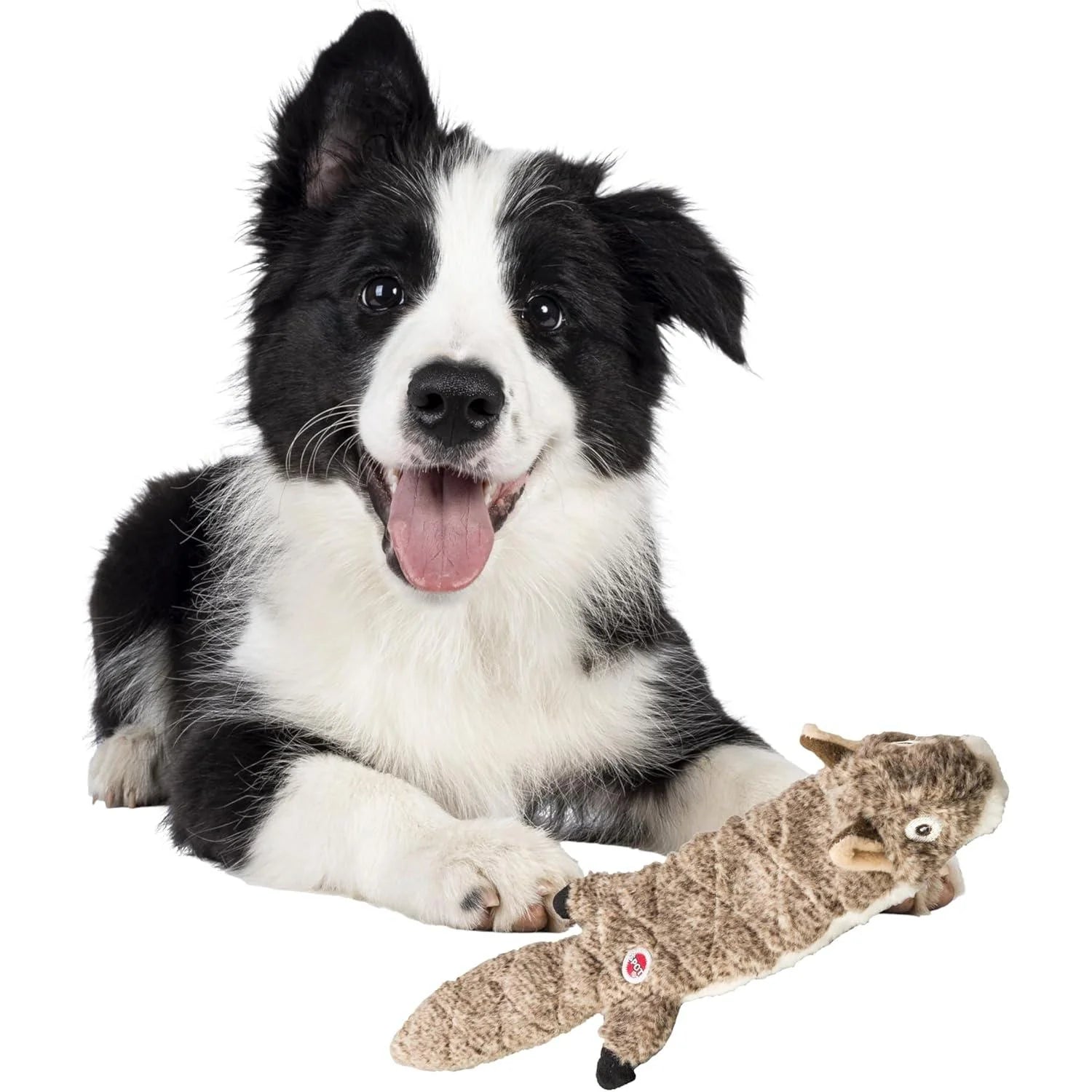 SPOT Skinneeez Extreme Quilted Squirrel Dog Toy, Stuffing Free with 4 Layers of Diamond Stitched Fabric & 2 Squeakers, for Small and Medium Aggressive Chewers, 14In