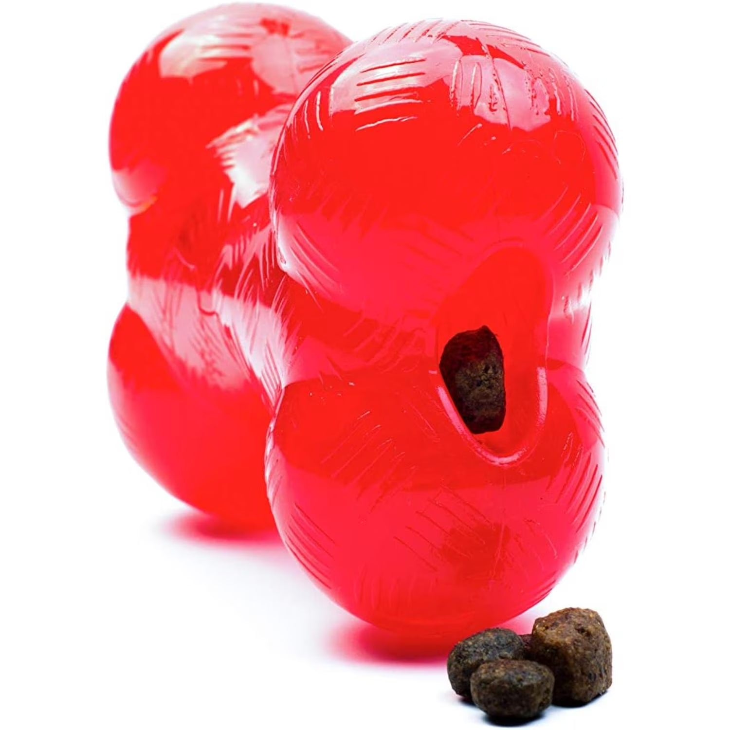 Play Rubber Bones for Dogs – Durable TPR Chew Toy with Treat Hole for Aggressive Chewers, Medium & Large Dogs and Puppies, 6.5 Inch