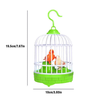 Talking Electric Bird Cage Toys Pet Inductive Voice Controll Simulation Singing Parrot Light Sound Children'S Education Toy Gift