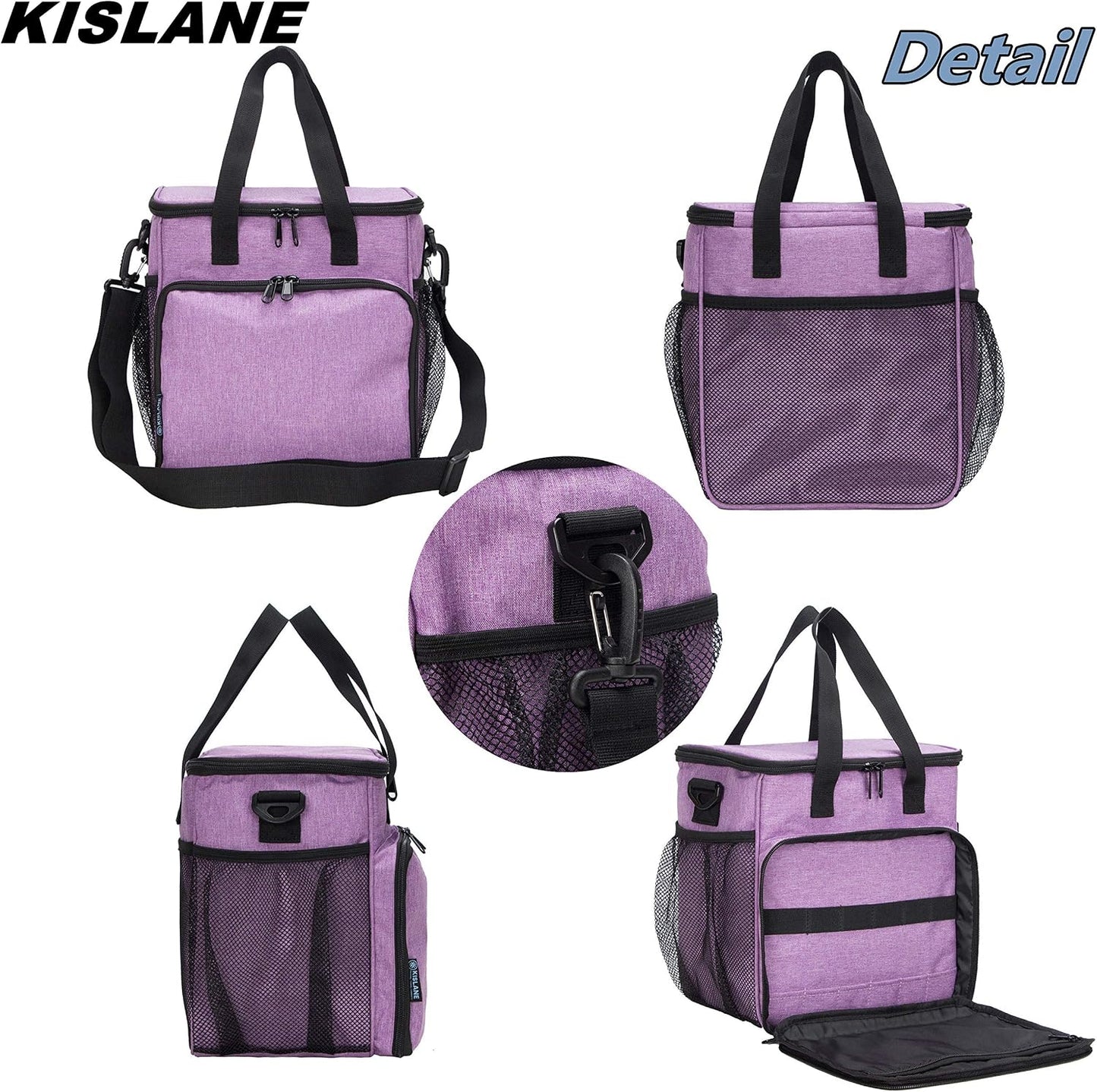 Pet Grooming Tote Bag, Cat Grooming Tools Organizer Bag, Dog Grooming Supplies Organizer Storage for Pets Grooming Kit and Dog Wash Shampoo Accessories(Bag Only) (Purple)