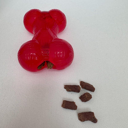 Play Rubber Bones for Dogs – Durable TPR Chew Toy with Treat Hole for Aggressive Chewers, Medium & Large Dogs and Puppies, 6.5 Inch