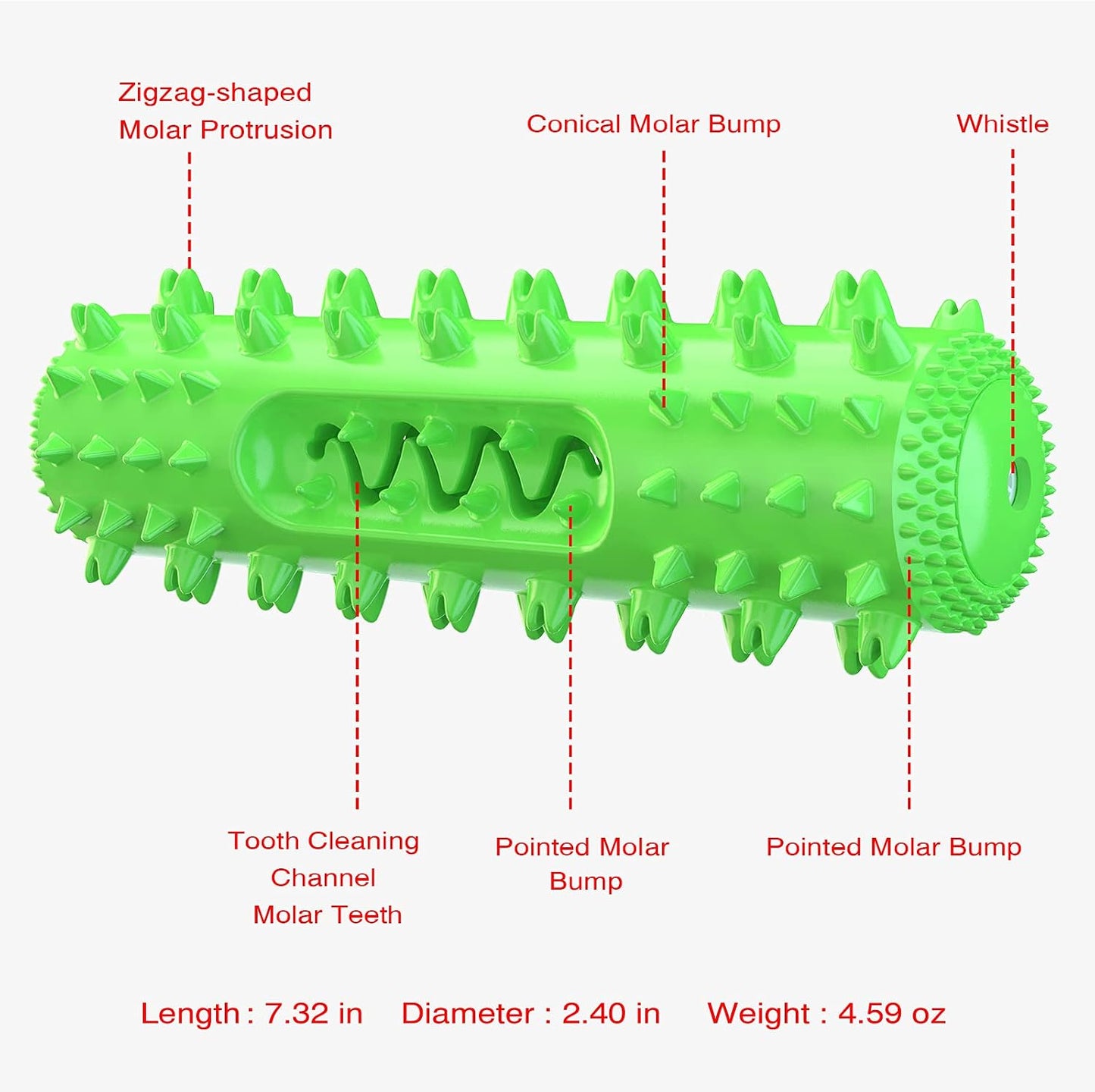 Puppy Chew Toy for Teething, Dog Toys for Aggressive Chewers, Dog Squeaky Interactive Toothbrush Toys Indestructible Tough Durable for Small Medium Large Breed