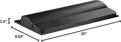 LED Deluxe Fish Tank Aquarium Full Hood with LED Light, Black, 20 Inch