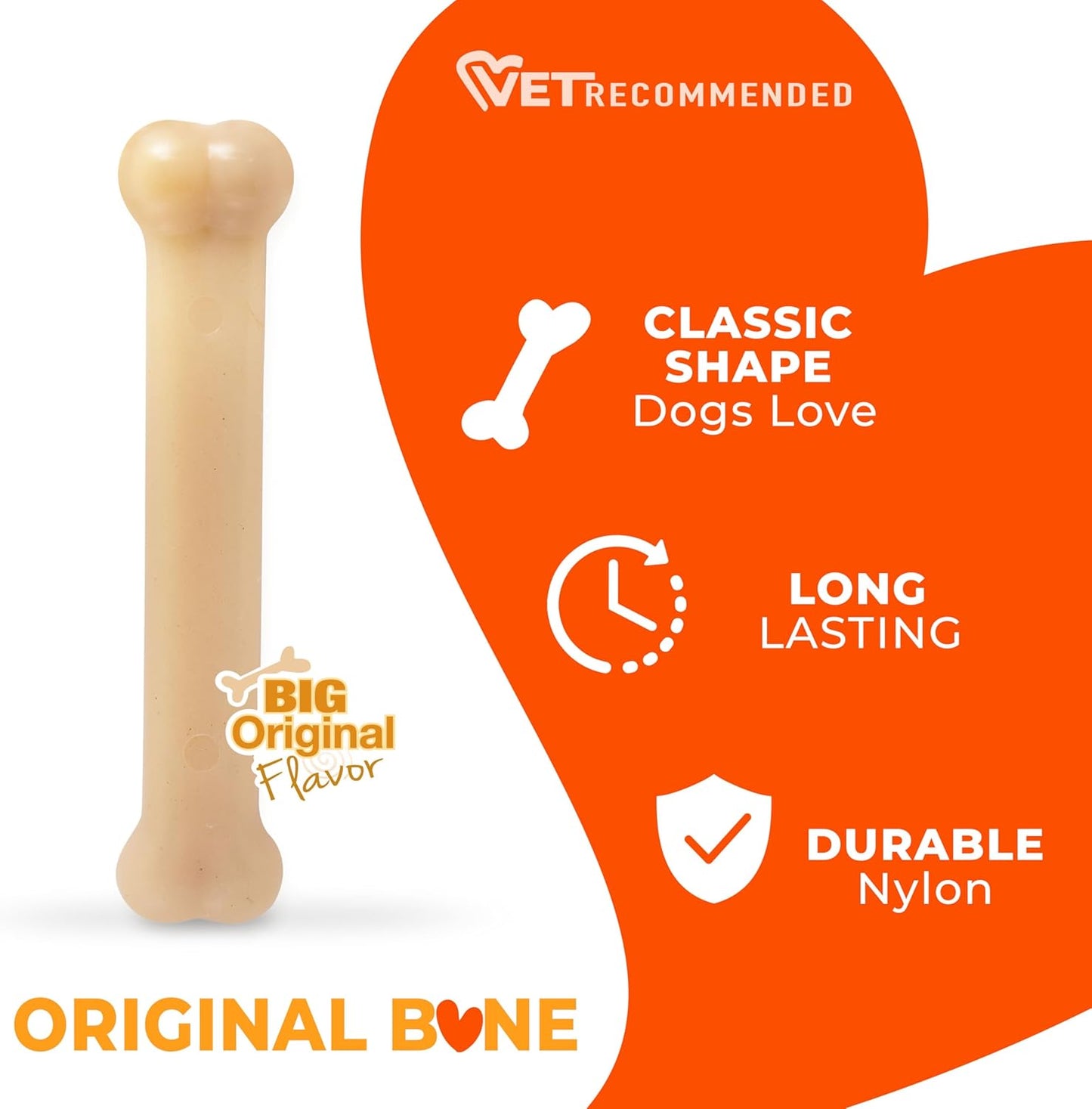 Power Chew Original Bone Dog Chew Toy, Original Flavor, Large | Durable Chew Toys, Long Lasting, Flavor Throughout, Discourages Destructive Chewing, Keeps Dogs Busy, for Dogs up to 50 Lbs