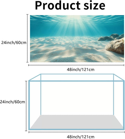 3 PCS Aquarium Background, 48X24 Inch Polyester Fish Tank Background | Cloth Fish Tank Background, Undersea Ruins Floor Sunshines & Tree Wood Branches Aquatic Plants