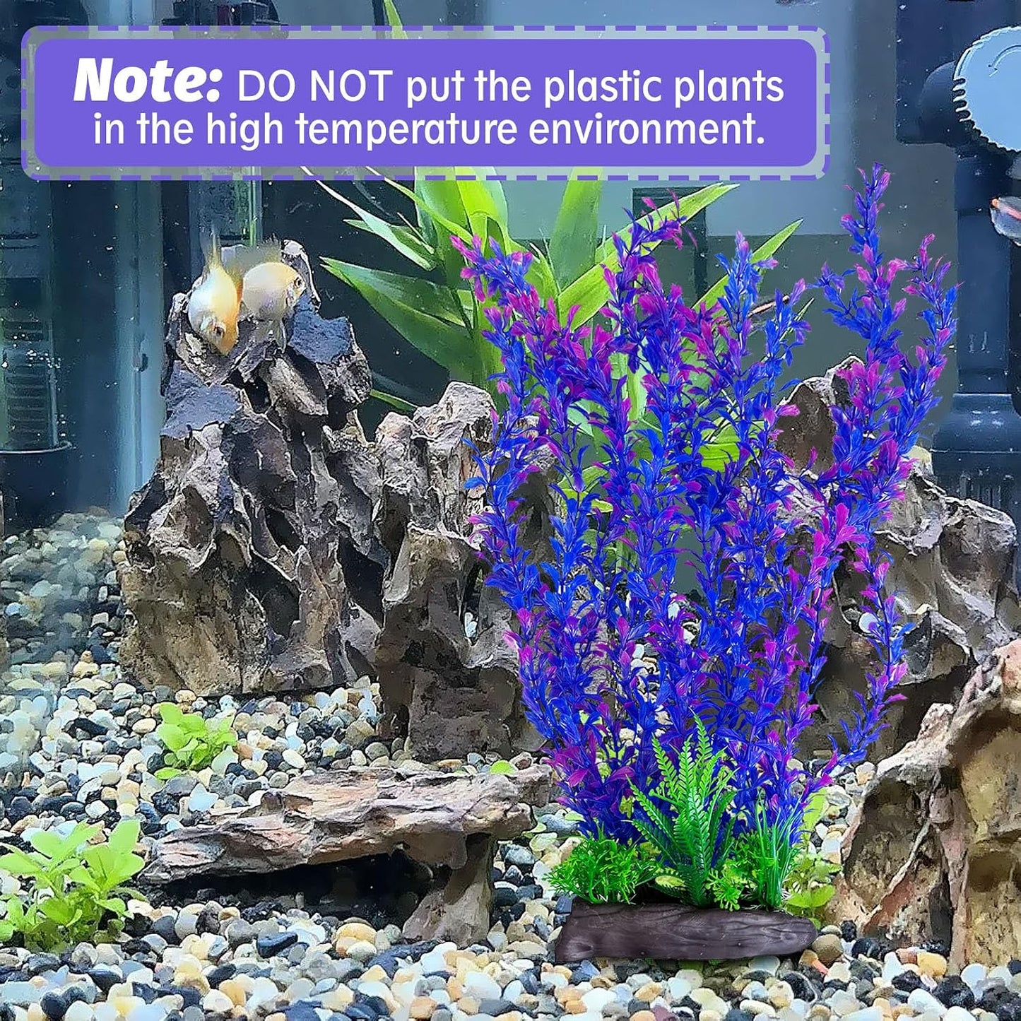 Aquarium Plastic Plants Aquarium Decor Artificial Fish Tank Plants,Tall Fish Tank Decorations, Extra Large Aquarium Plant 20.4-Inch Tall,1Pcs