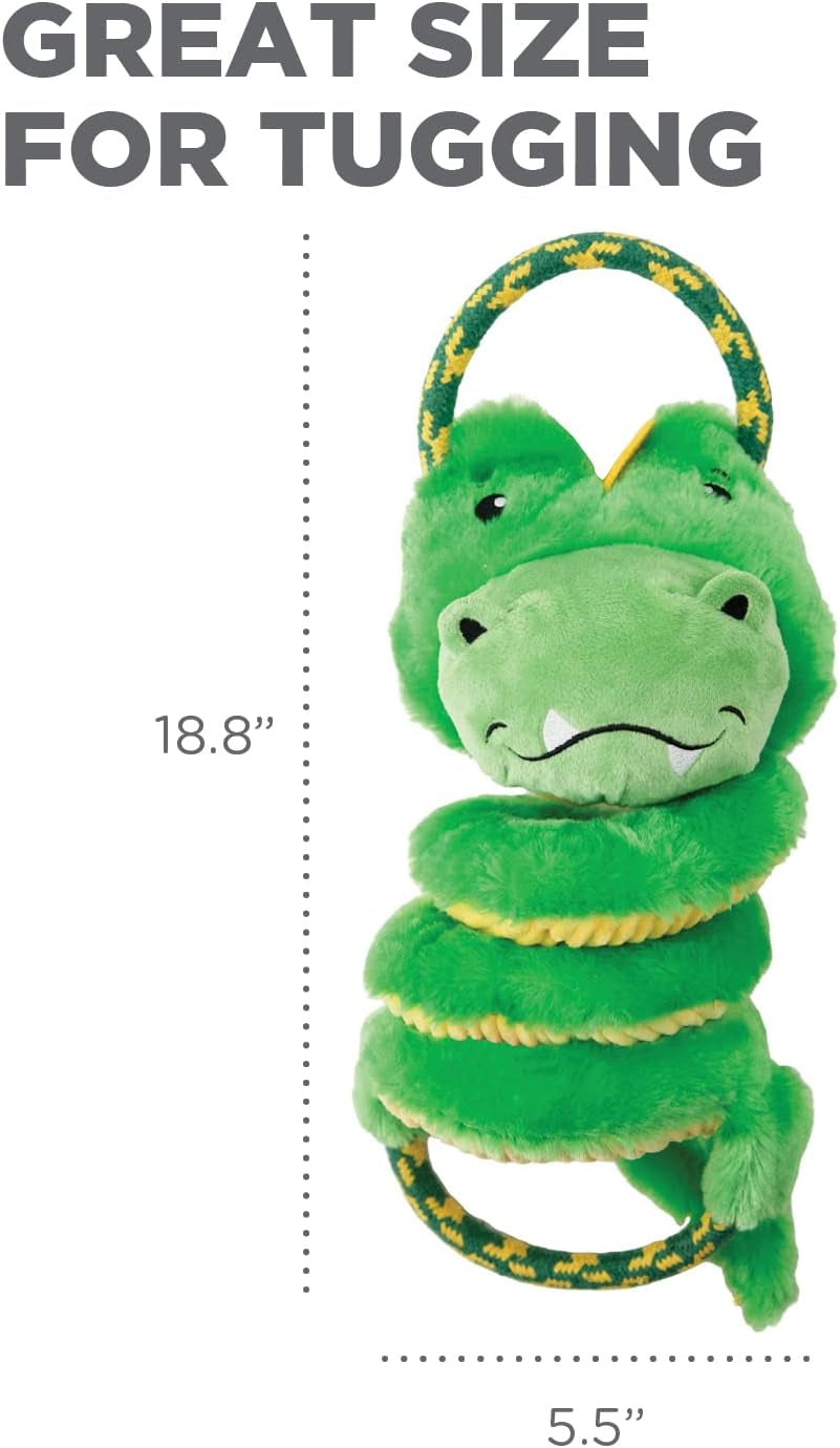 Charming Pet Springys Gator Plush Dog Tug Toy