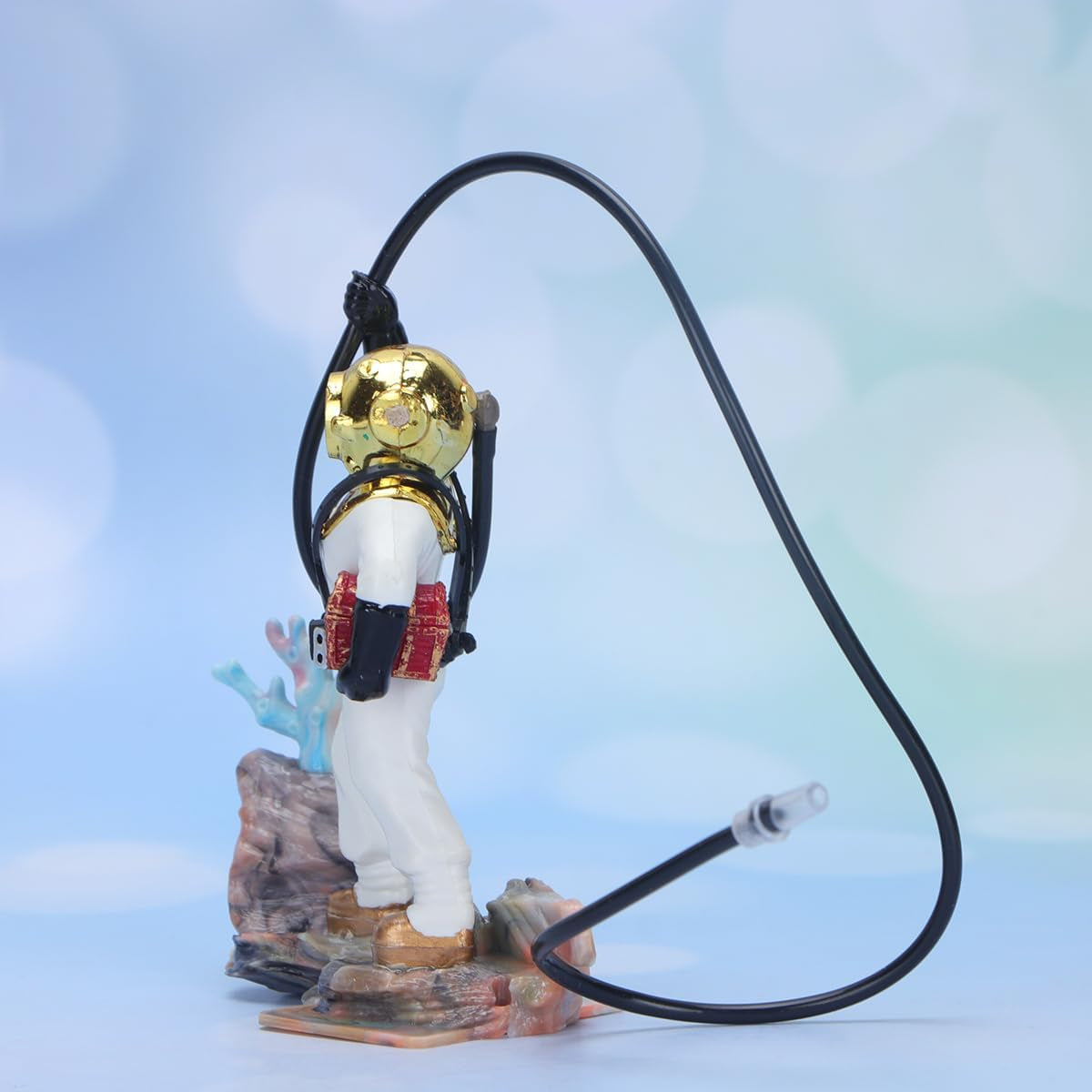 Aquarium Decorations Diver with Hose Live Action Aerating Aquarium Ornament Fish Tank Decoration Aquarium Ornament