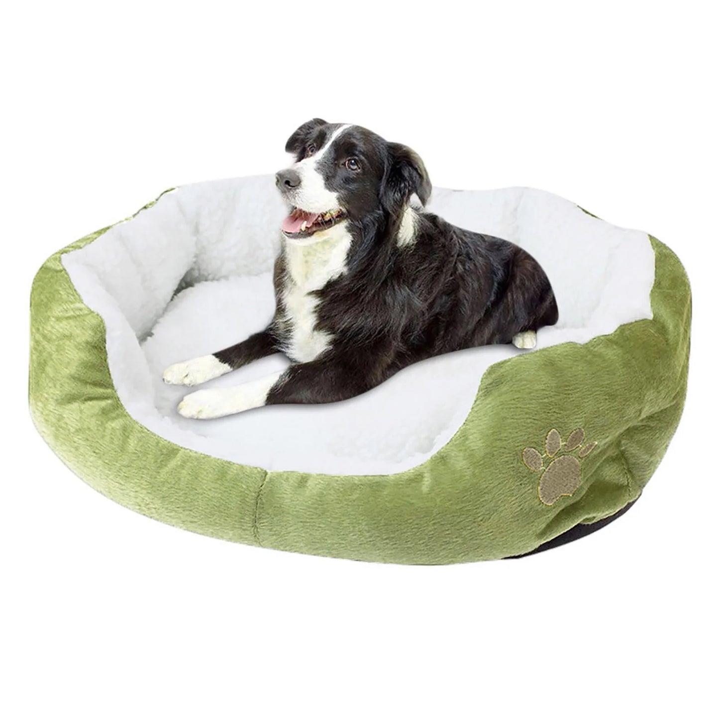 round Dog Cat Beds Washable Pads Room, Soft Enduring Plush Sleeping Pet Fleece Bed Mat for Small Doggy Kitten Puppy, with Anti-Slip Waterproof Bottom