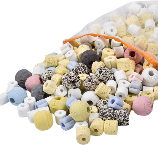 Bio Balls for Aquarium Filter Media Pond Filter Material Ceramic Ring Aquarium for Fish Tank Media Bags All in 1 Accessories (2.2, Pounds)