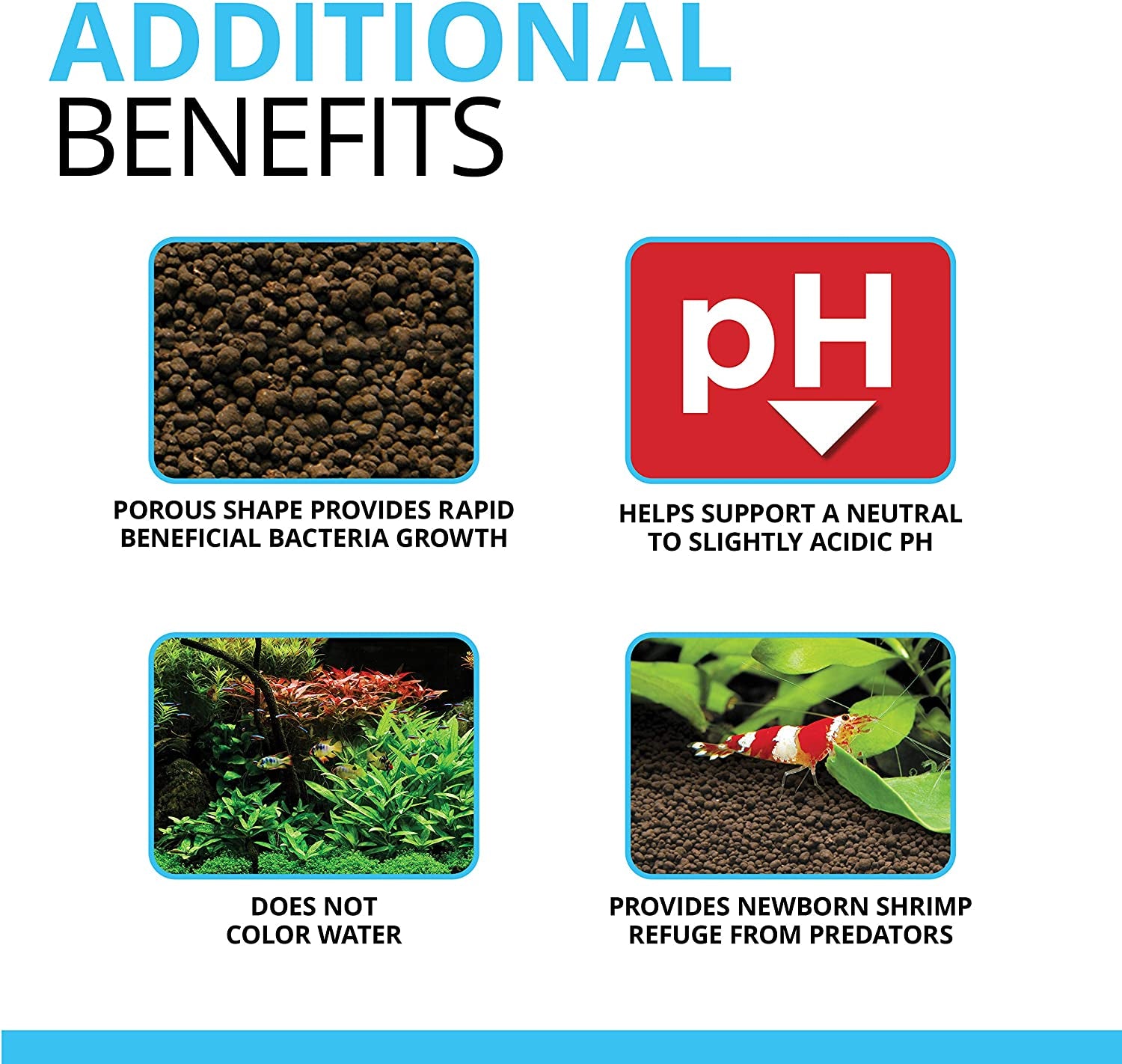 12694 Plant and Shrimp Stratum for Freshwater Fish Tanks, 8.8 Lbs. | Aquarium Substrate for Strong Plant Growth, Supports Neutral to Slightly Acidic Ph