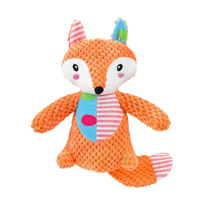 New Durable Pet Dog Plush Toy for Small Breeds - Animal Shape Squeaky Chew Cleaning Toy for Chihuahua Yorkshire Bichon Puppies