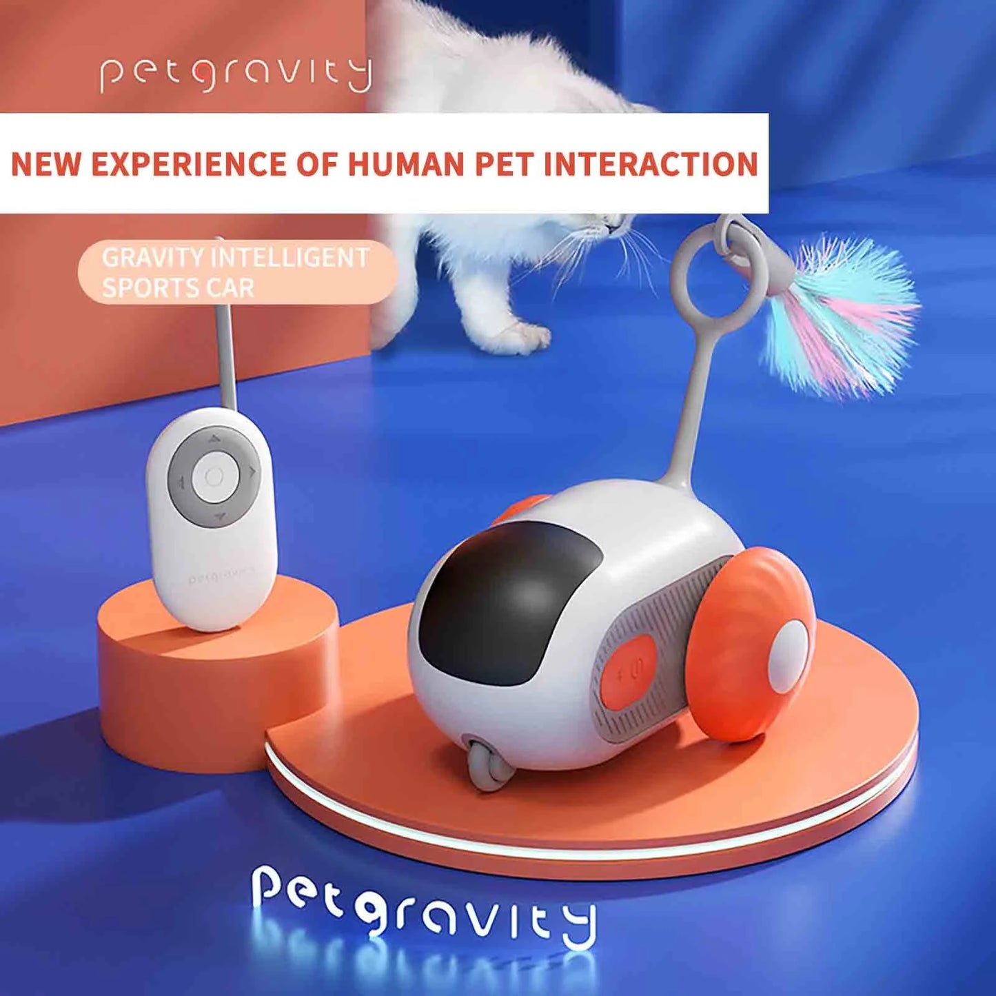 Teazys Cat Toy, Turbo Tail 2.0 Cat Toy, Turbo Tail Mouse Cat Toy, Remote Control Smart Electric Cat Toy, Gravity-Sensing Movement Interactive Cat Toys