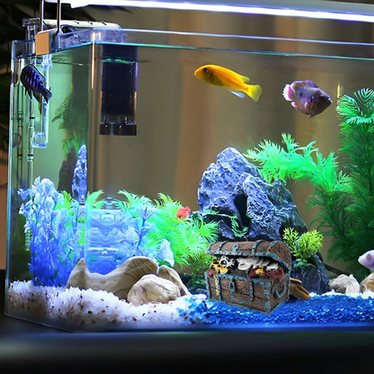 Aquarium Decorations Resin Treasure Box Ornaments Simulation Treasure Chest Aquarium Landscape Decoration for Fish Tank