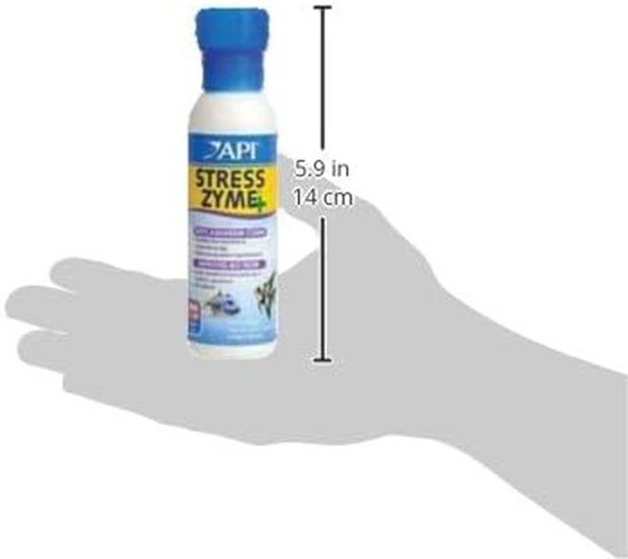 STRESS ZYME Bacterial Cleaner, Freshwater and Saltwater Aquarium Water Cleaning Solution, 4 Oz