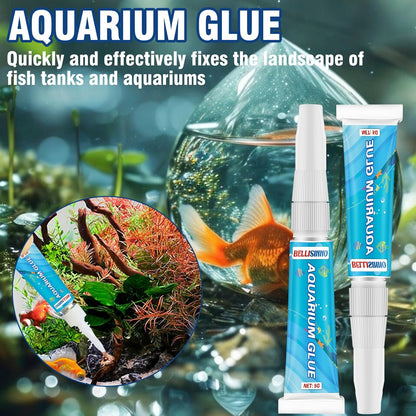 Aquarium Glue, Clear Reef Adhesive for Plants and Rocks, Moss, Coral, Stone, Wood, Plant, Suitable for Freshwater and Saltwater Aquascape, 5G*5Pcs